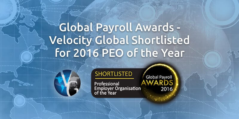 Premios Global Payroll - Velocity Global Preseleccionado 2016 PEO del Año